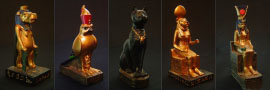 Statuettes-of-Egyptian-Gods